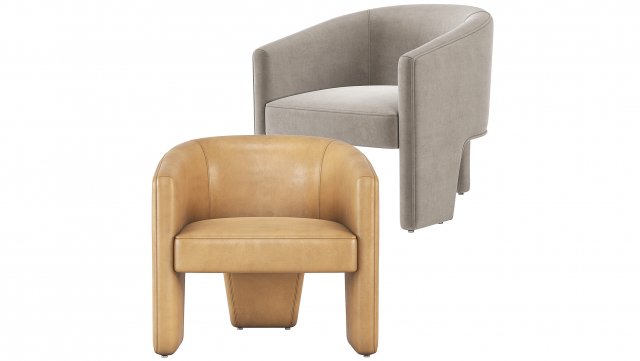 Fae Chair Four Hands Grayson 3D Model .c4d .max .obj .3ds .fbx .stl .blend 