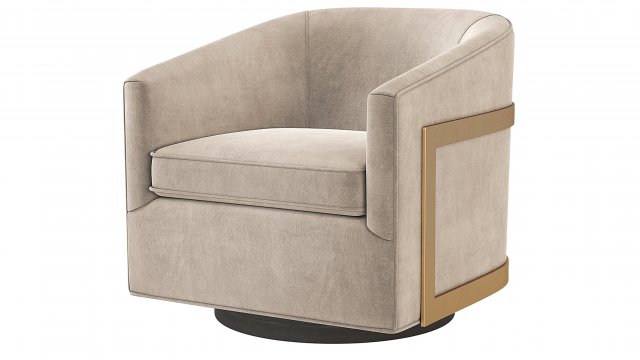 Reginald Swivel Chair Restoration Hardware RH 3D in