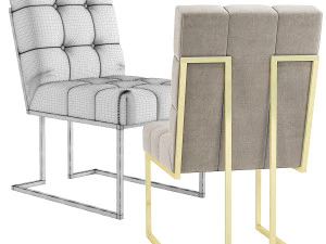 Goldfinger Dining Chair Jonathan Adler 3D Model
