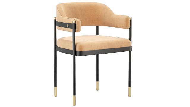 Laskasas Dale Dining Chair 3D Модель .c4d .max .obj .3ds .fbx .stl .blend 