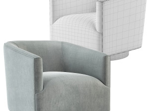 1950S Italian Shelter Chair Restoration Hardware RH 3D मॉडल