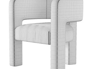 Sculpt Chair Crate and Barrel 3D Model