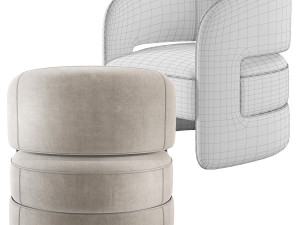 Ambra Armchair Rugiano Italia 3D 模型