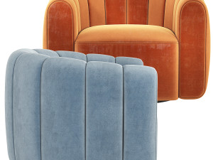Fitz Russet Chair CB2 3D Модель