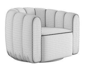 Fitz Russet Chair CB2 3D Model