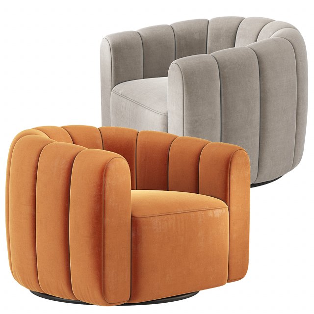 Cb2 fitz russet swivel new arrivals chair