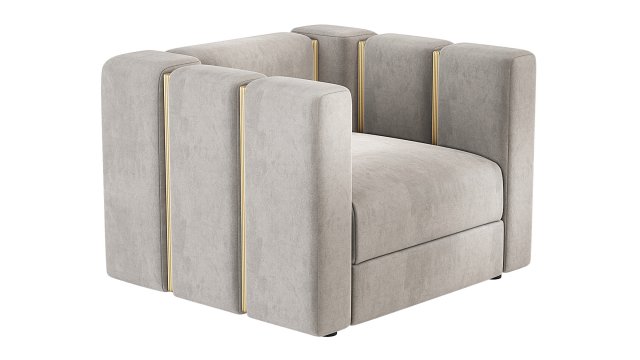 Rugiano Italia Club Armchair Modello 3D .c4d .max .obj .3ds .fbx .stl .blend 