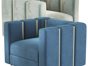 Rugiano Italia Club Armchair Modello 3D