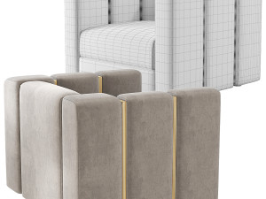 Rugiano Italia Club Armchair Modello 3D