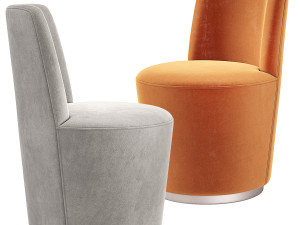 Crate and Barrel Ofelia Swivel Dining Chair 3D Model