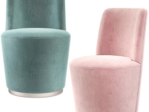 Crate and Barrel Ofelia Swivel Dining Chair 3D Model