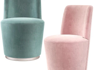 Crate and Barrel Ofelia Swivel Dining Chair 3D Model