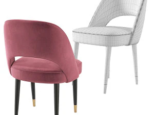 Laskasas Amour Dining Chair 3D Model
