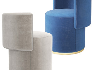 Love Seat Chair Pouf Rugiano Italy 3D-Modell