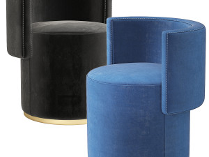Love Seat Chair Pouf Rugiano Italy 3D-Modell