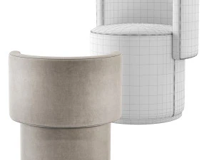 Love Seat Chair Pouf Rugiano Italy 3D Model
