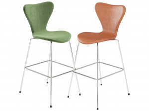 Arne Jacobsen Series 7 Barstool Fritz Hansen 3D 模型
