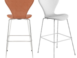 Arne Jacobsen Series 7 Barstool Fritz Hansen 3D Model