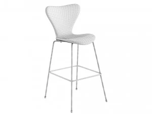 Arne Jacobsen Series 7 Barstool Fritz Hansen 3D Model