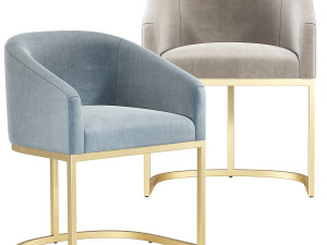 Restoration Hardware Emery Barrelback Slope Armchair RH 3D Модель