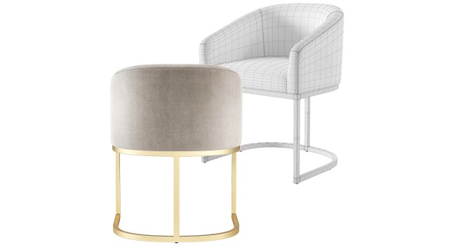 Emery barrelback slope shop fabric armchair