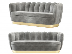 Eichholtz Mirage Velvet Sofa 3D Модель