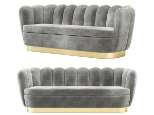 Divano in velluto Mirage di Eichholtz Modello 3D