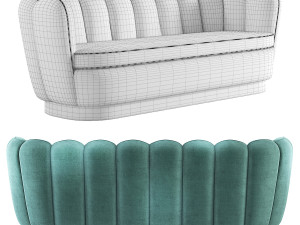 Eichholtz Mirage Velvet Sofa 3D Model