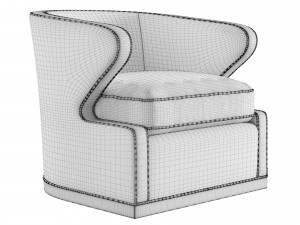 Eichholtz Dorset Velvet Swivel Chair 3D-Modell