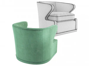 Поворотний стілець Eichholtz Dorset Velvet 3D Модель