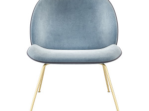 Gubi Beetle Lounge Chair Ottoman 3D मॉडल