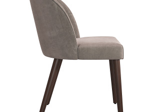 Camille Taupe Italian Dining Chair 3D Model