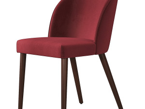 Camille Taupe Italian Dining Chair 3D Model