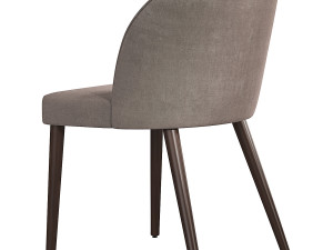 Camille Taupe Italian Dining Chair 3D Model