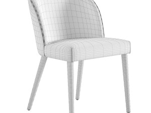 Camille Taupe Italian Dining Chair 3D Model