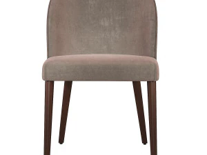Camille Taupe Italian Dining Chair 3D Model