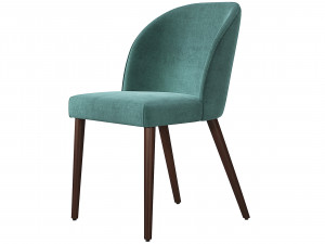 Camille Taupe Italian Dining Chair 3D Model