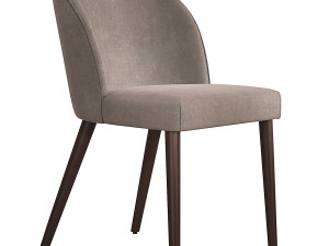Camille Taupe Italian Dining Chair 3D Model