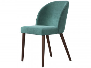 Camille Taupe Italian Dining Chair 3D Model