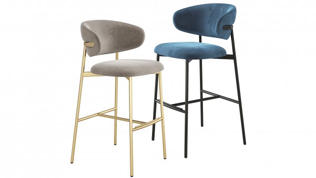 Calligaris Oleandro Bar Stool 3D 模型 .c4d .max .obj .3ds .fbx .stl .blend 