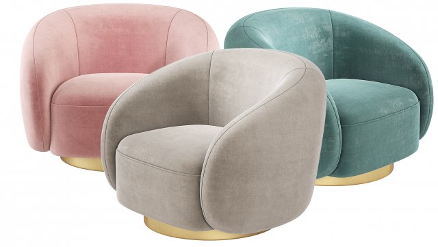Eichholtz Brice Swivel Chair 3D 模型 .c4d .max .obj .3ds .fbx .stl .blend 