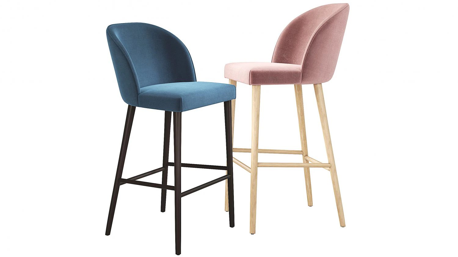 Camille Italian Bar Stool Crate and Barrel 3D Model .c4d .max .obj .3ds .fbx .stl .blend 