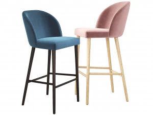 Caixa e barril de banco de bar italiano Camille Modelo 3D