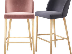 Camille Italian Bar Stool Crate and Barrel 3D Model