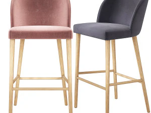 Camille Italian Bar Stool Crate and Barrel 3D Model