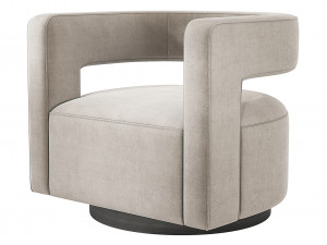 Restoration Hardware Drew Curved Swivel Chair 3D Model