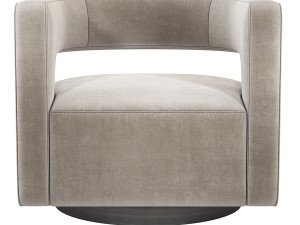 Restoration Hardware Drew Curved Swivel Chair 3D Модель