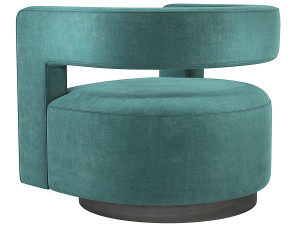 Restoration Hardware Drew Curved Swivel Chair 3D Модель