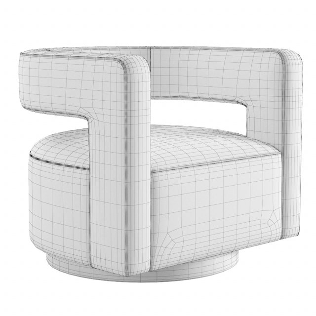 Drew curved outlet swivel chair