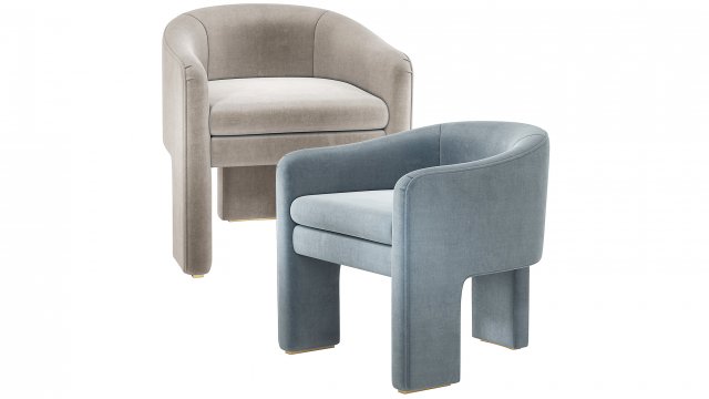 Eichholtz Pebbles Chair three legs Modelo 3D .c4d .max .obj .3ds .fbx .stl .blend 